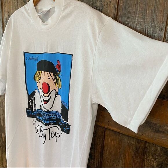 Center Star Sz XL White Vintage Cincinnati Circus The Big Top Emerson T-Shirt - Picture 6 of 6